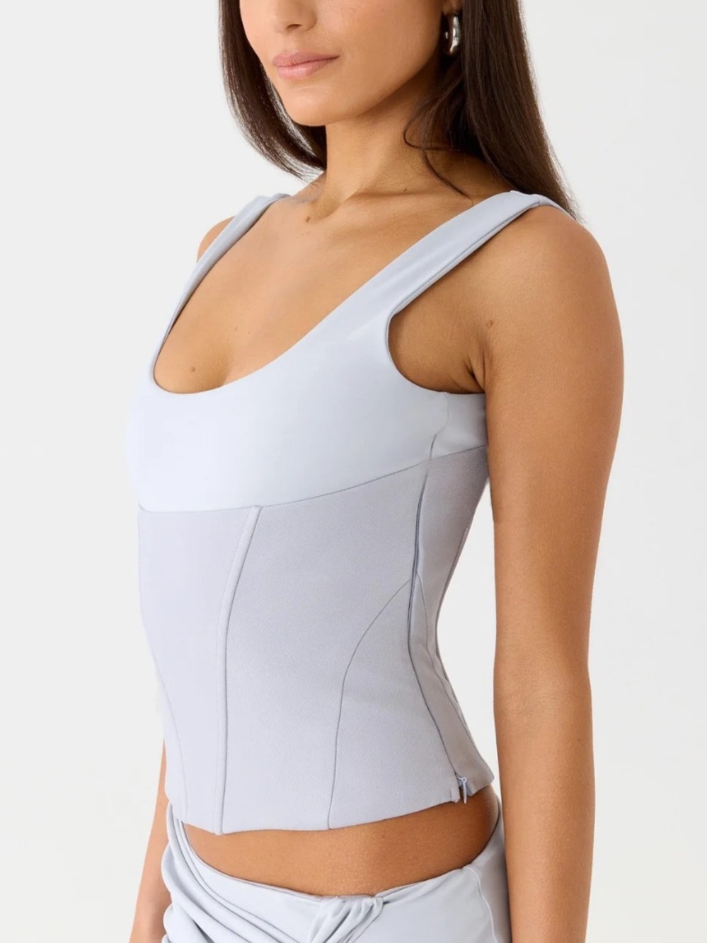 Peppermayo Scoop-Neck Corset Crop Top